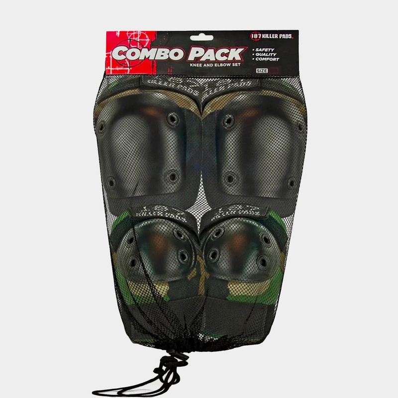 187 Killer Pads Combo Pack Knee & Elbow – Camo Adult XS