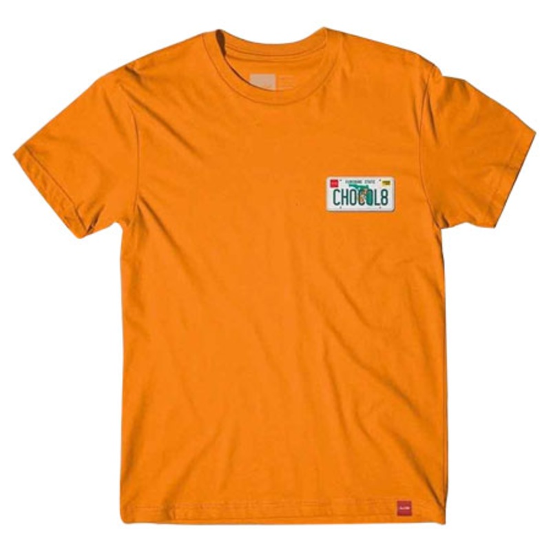 Chocolate License T Shirt Orange Small