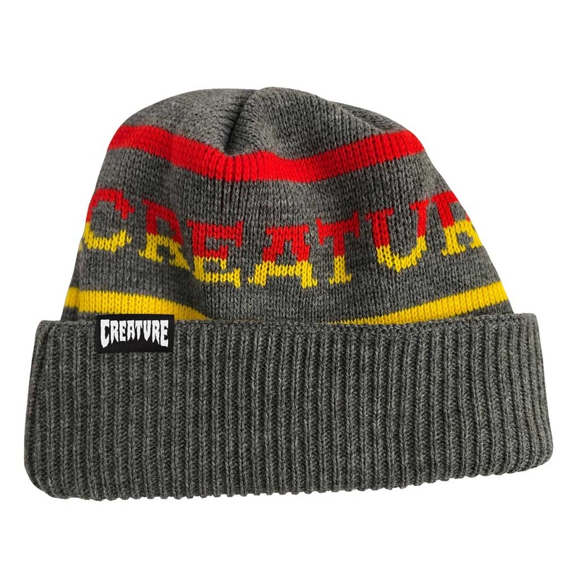 Creature Burnoutz Long Shoreman Beanie – Grey Grey