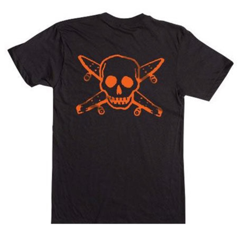 Fourstar Street Pirate Youth T Shirt Black/ Orange Youth Medium