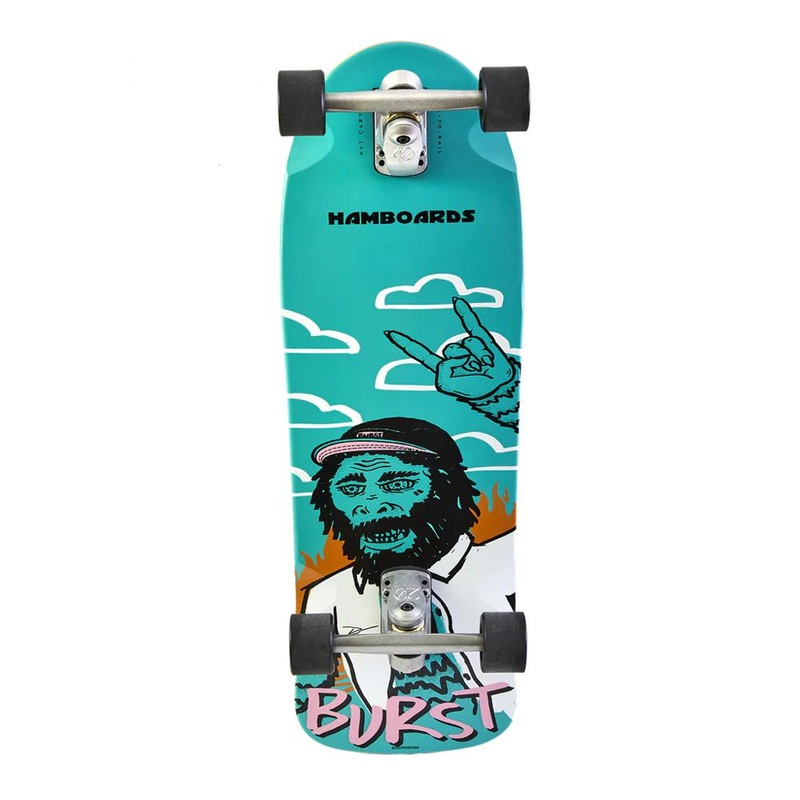 Hamboards Burst Squatch 32″ Surfskate Cruiser Longboard Complete