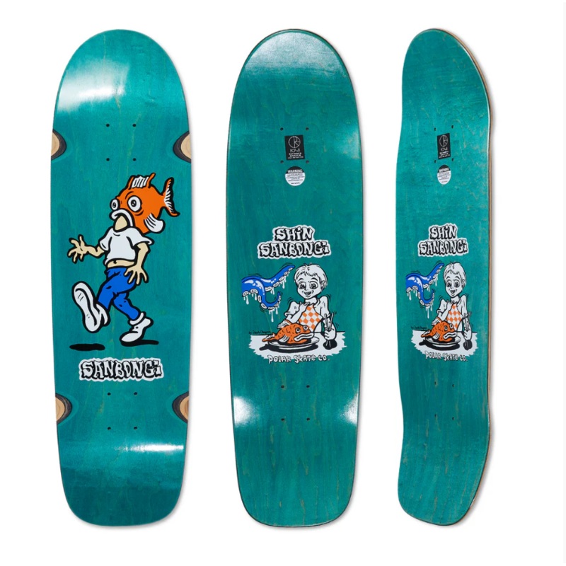Polar Skate Co “Shin Sanbongi- Fish Head” Surf Jr. 8.75″ Deck
