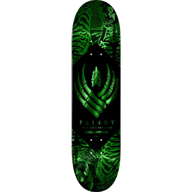 POWELL PERALTA SKELETON GREEN FOIL 8.5″ FLIGHT SKATEBOARD DECK