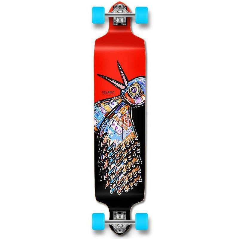 Punked The Bird Red Drop Down Downhill Longboard Complete