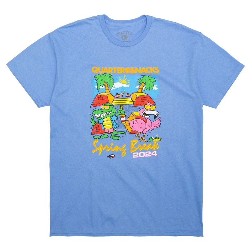 Quartersnacks Spring Break Tee Carolina Blue M