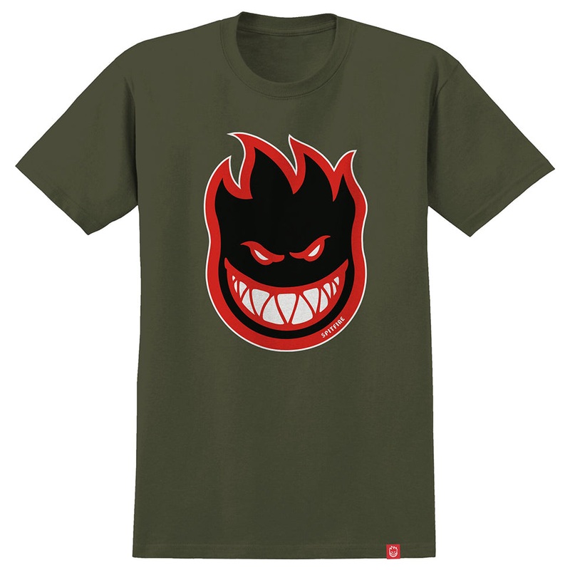 Spitfire Bighead Fill Youth T Shirt Green/ Black Youth Medium