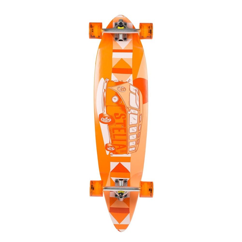 Stella Wagon Orange Blunt Nose 38 Pintail Longboard Complete