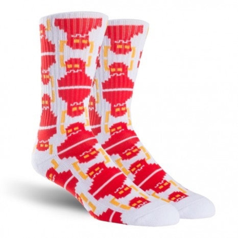 TOY MACHINE DIGI MONSTER CREW SOCK WHITE OS
