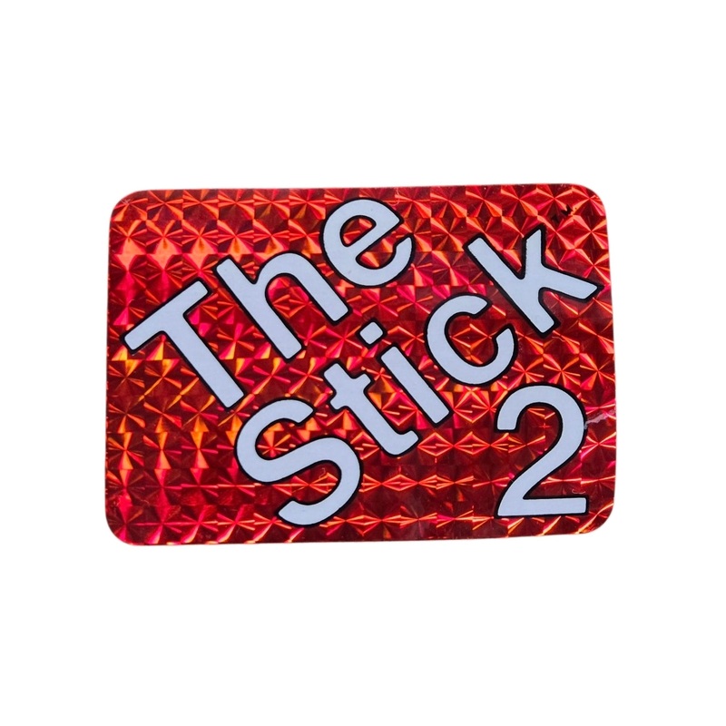 Vintage 70s THE STICK 2 Skateboard Sticker – RED FOIL