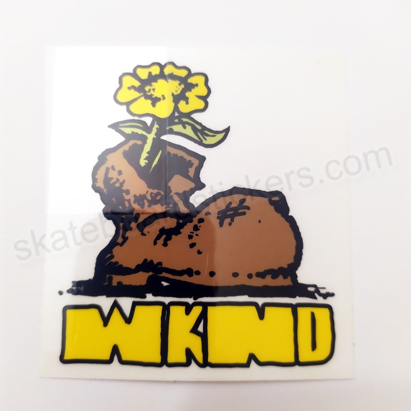 WKND Skateboards Sticker – 7.5 cm x 7 cm approx
