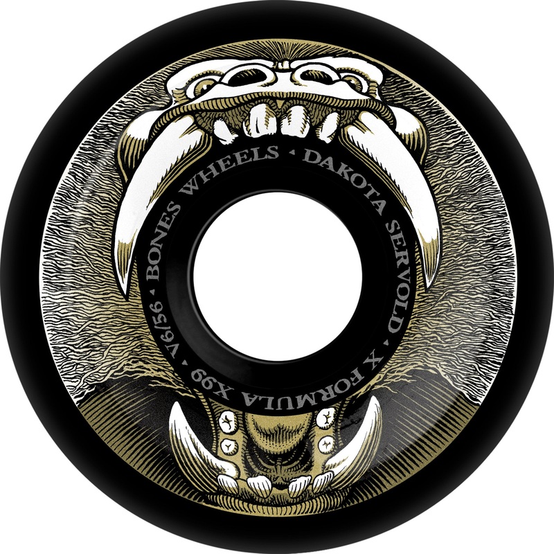 Bones 99a Servold Baboonatic V6  X-Formula Widecut 56mm Skateboard Wheels 56mm Black