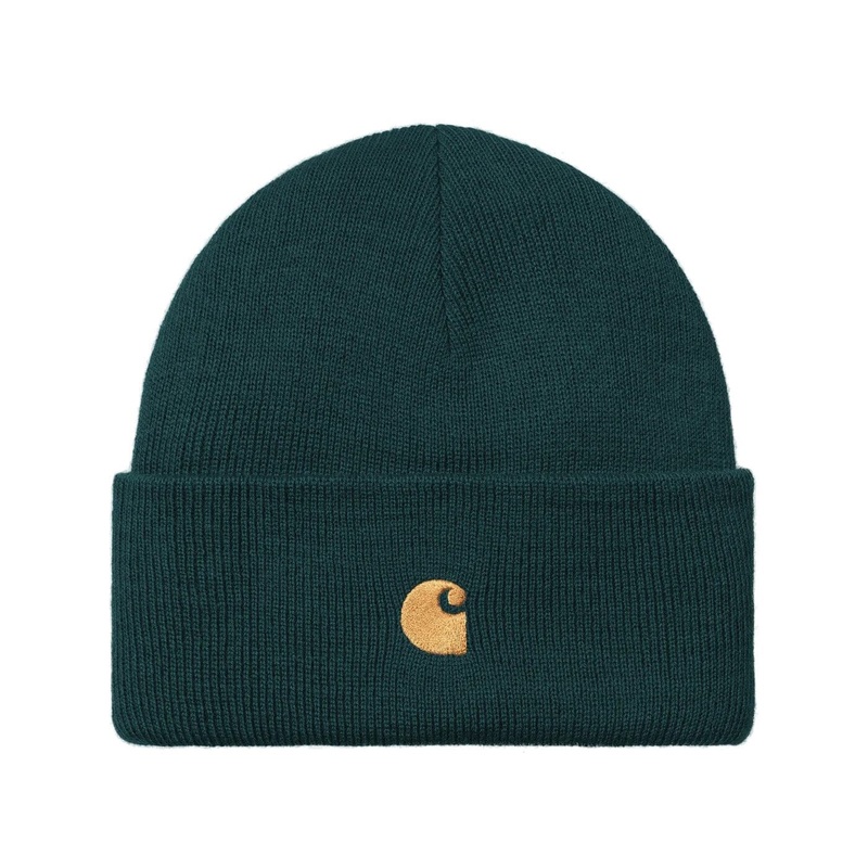 Carhartt WIP Chase Beanie Duck Blue/Gold