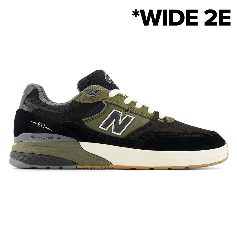 New Balance Numeric Reynolds 933 *WIDE 2E* “Black/Olive” NM933BST 7