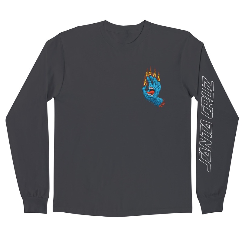 Pace Ritual Hand Mens Santa Cruz Longsleeve T-Shirt Charcoal S