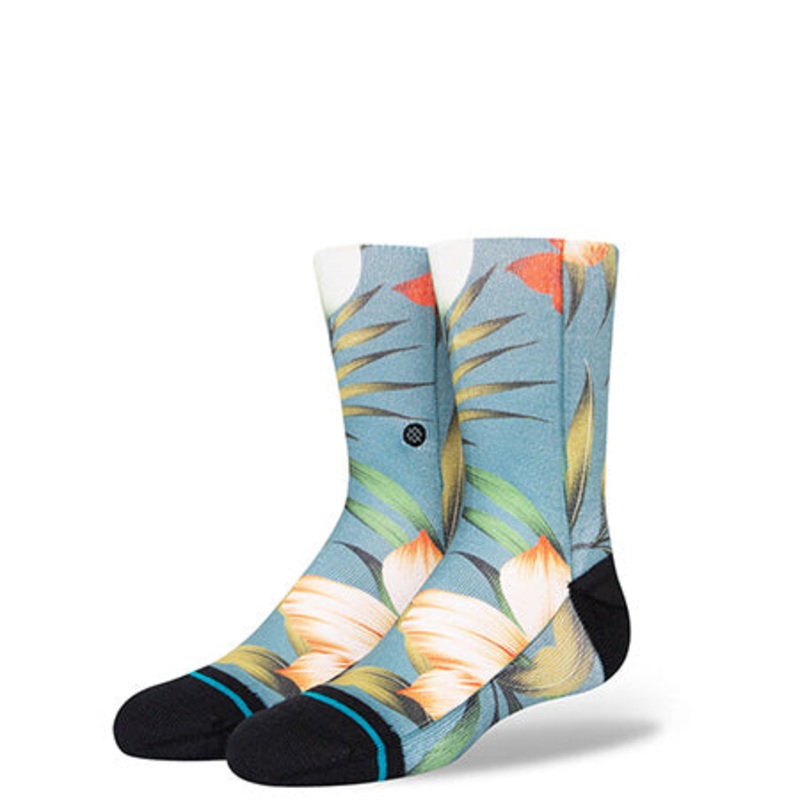 Stance Tropical Trolling Kids Crew Socks Blue Large