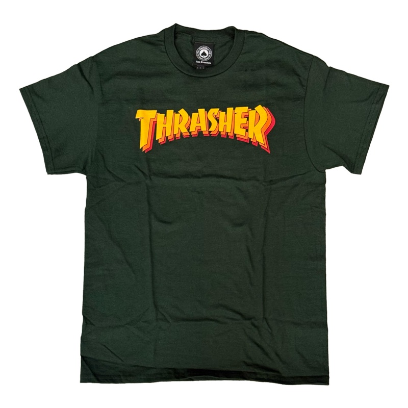 Thrasher Magazine Stacked T Shirt Forest Green Small