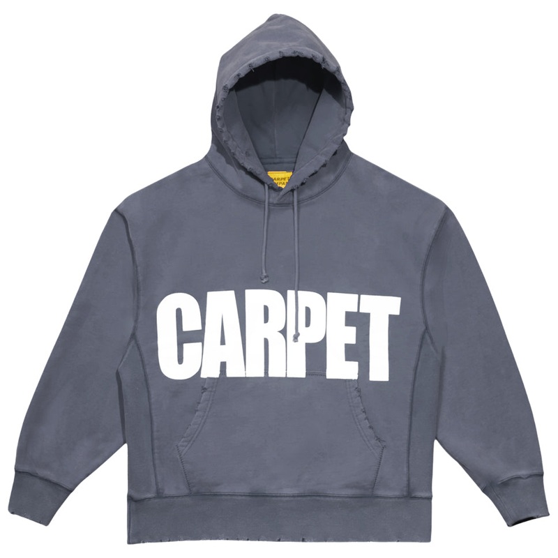 Carpet Company Battered Hooded Sweatshirt Faded Black Medium