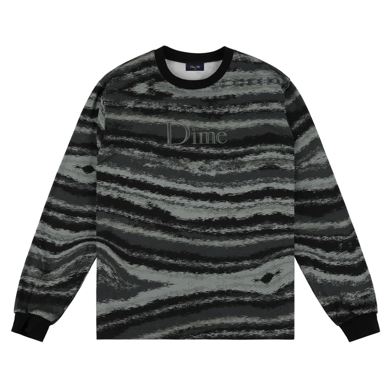 Dime Brushstroke L/S Shirt Hunter Green M