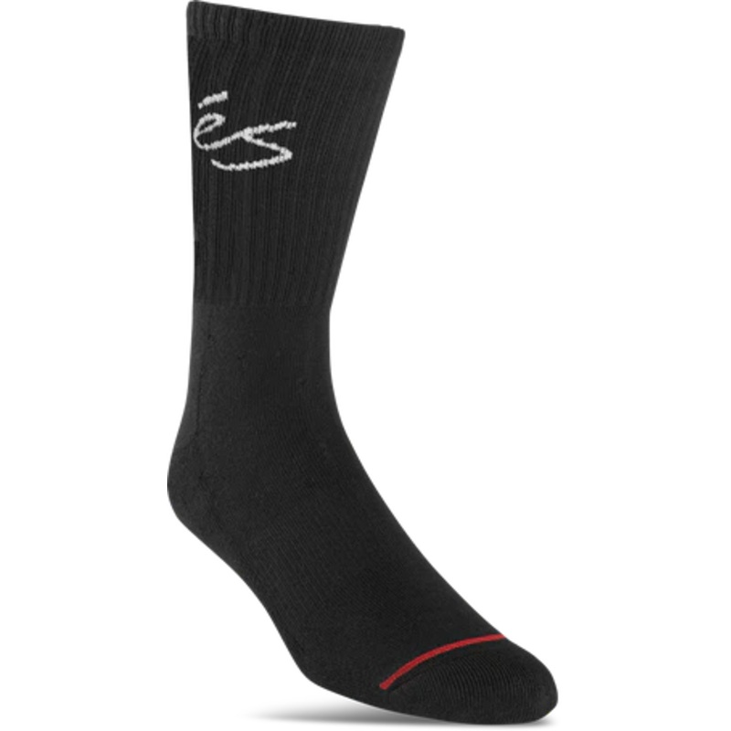 eS Script Black Crew Socks