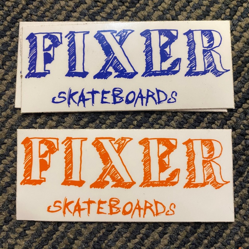Fixer “Sketchy Logo” Sticker Blue