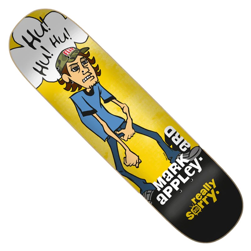 Flip Mark Appleyard Really Sorry 20th Anniversary Deck Yellow 8.25 x 31.71 WB:14.2