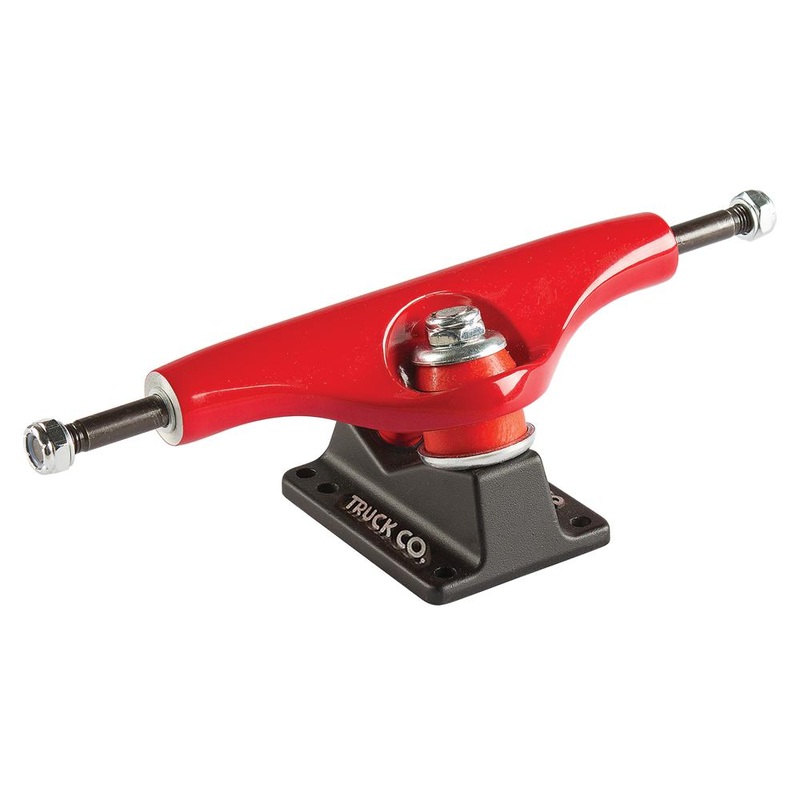 Gullwing Shadow DLX 8.0″ Red/Black Skateboard Trucks | Set of 2