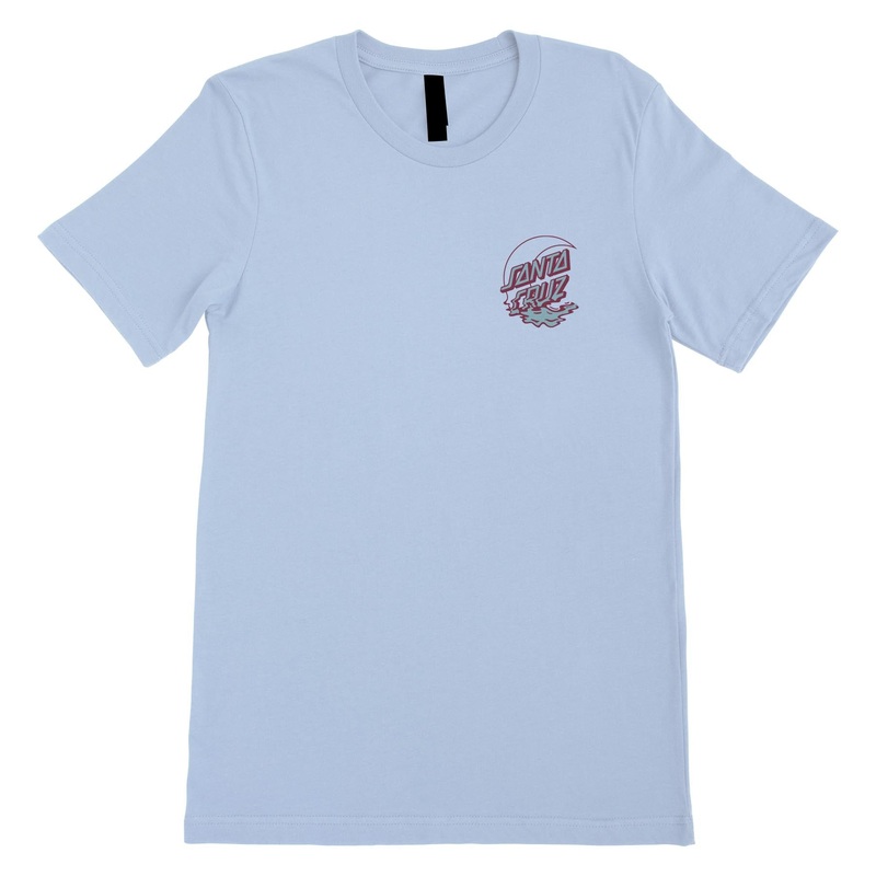 Moon Dot Reflection Womens Santa Cruz T-Shirt Baby Blue XS