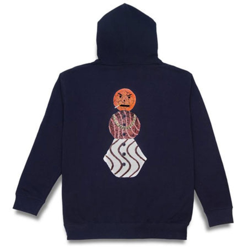 Quartersnacks Classic Snackman Pullover Hooded Sweatshirt Navy Large
