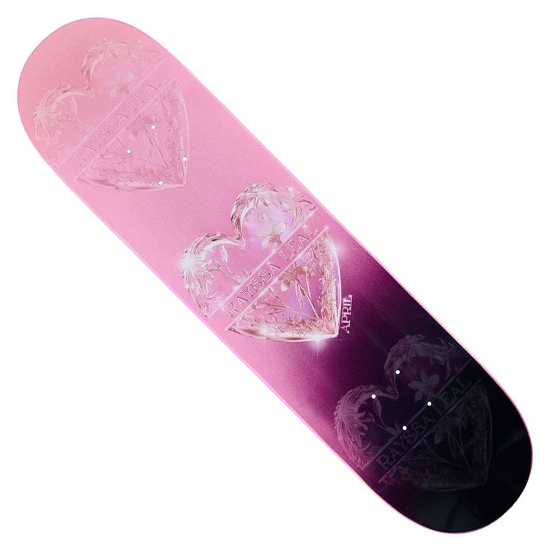 April Skateboards Rayssa Leal Heart Deck Pink 8 x 31.91 WB:14.18
