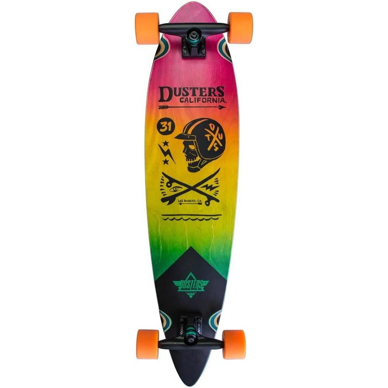 Dusters California Moto Fades 37″ Pintail Longboard Complete