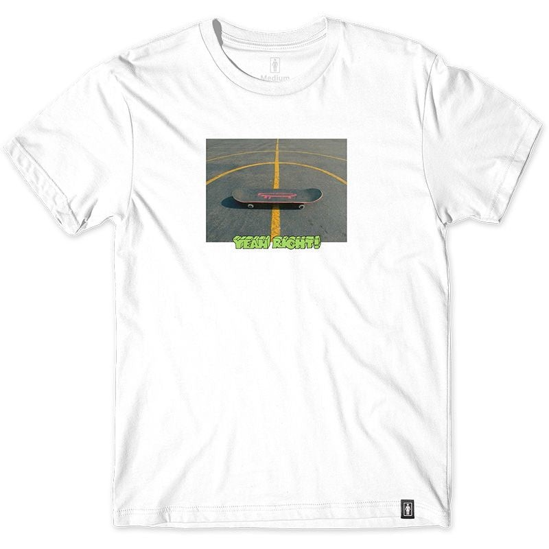 GIRL YEAH RIGHT BOARD WHITE T-SHIRT S