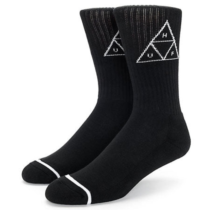 HUF Triple Triangle Crew Socks White One size fits all