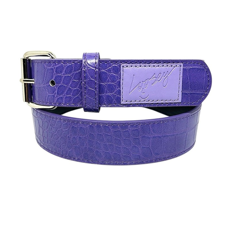 Loosey Croc Skin Purple Belt Purple One Size Fits All