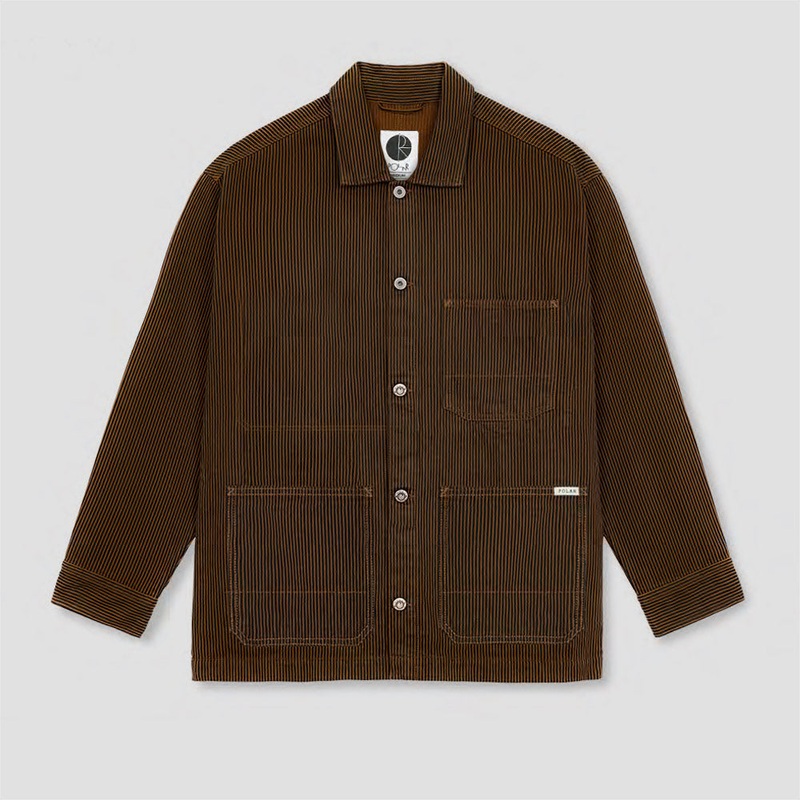 Polar Ezra Jacket Hickory Stripe Rust Small