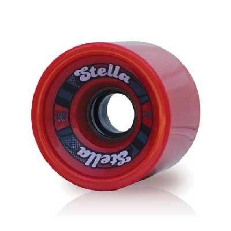 Red Longboard Skateboard Stella 69mm Wheels – Set of 4