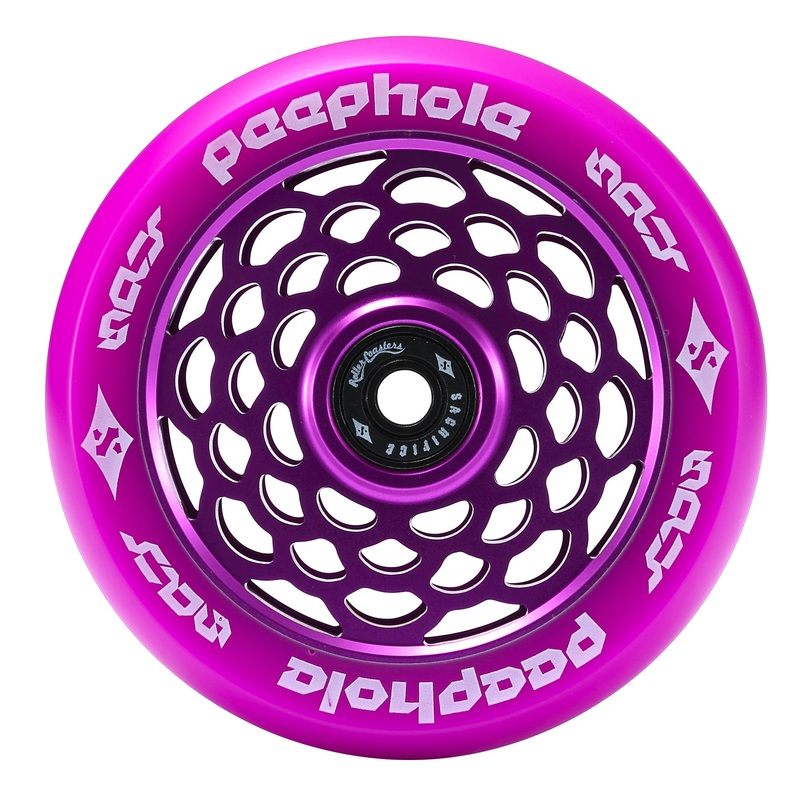 Sacrifice Spy Peephole Wheels 110mm – Purple (x 2 / Sold as a pair)