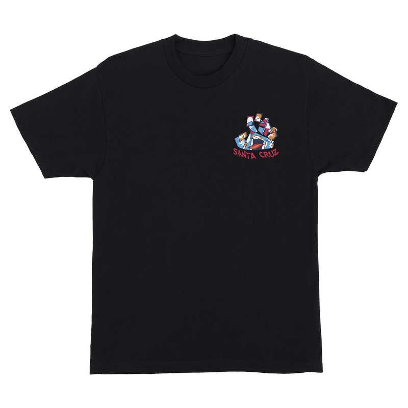 Screaming Scratched Hand Mens Santa Cruz T-Shirt Black S