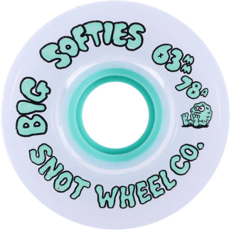 Snot Big Softies Wheels White/Teal 63MM 78A 63mm