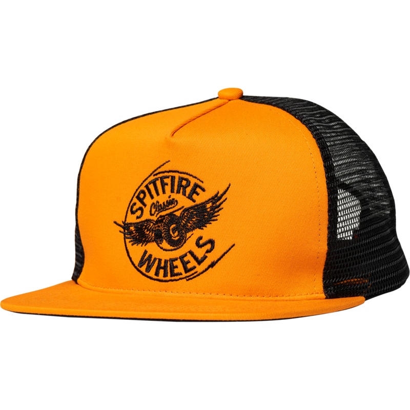Spitfire Flying Classic Adjustable Trucker Hat – Orange/Black Orange/Black