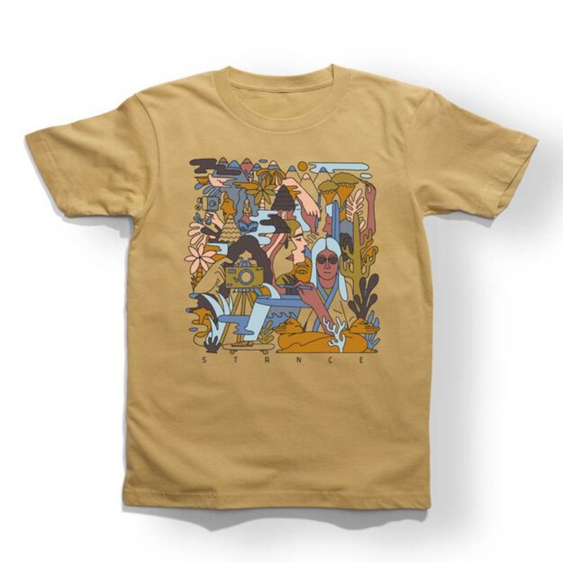 Stance Madre Men’s Short Sleeve T-Shirt Small Gold