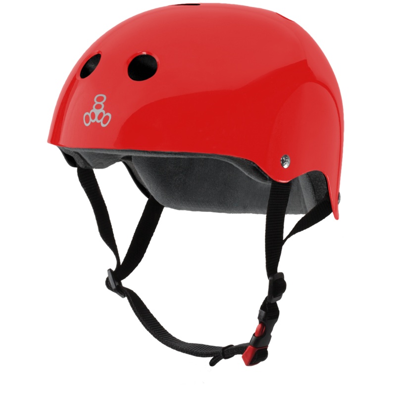 Triple Eight THE Certified Sweatsaver Skateboard Helmet XS/S Red
