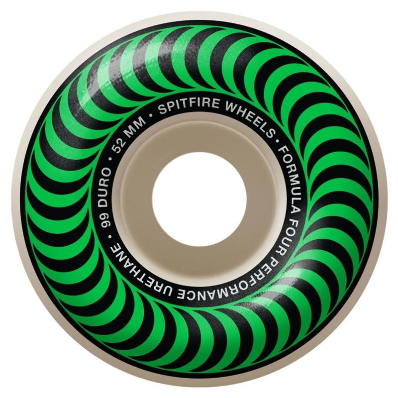 52mm Formula Four Classic Green 101a Skateboard Wheel 52mm