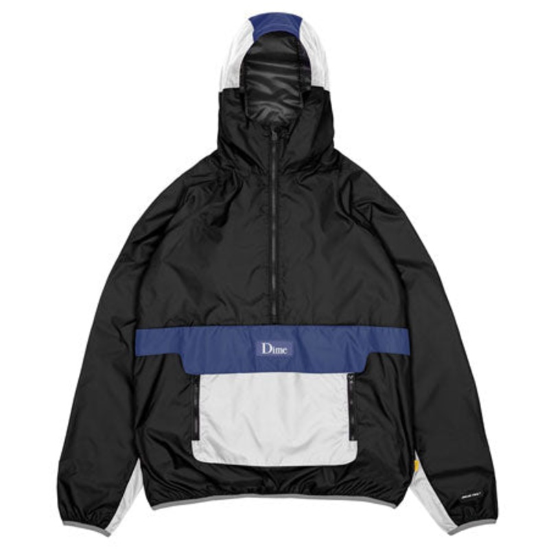 Dime Ripstop Pullover Hooded Jacket Black Small
