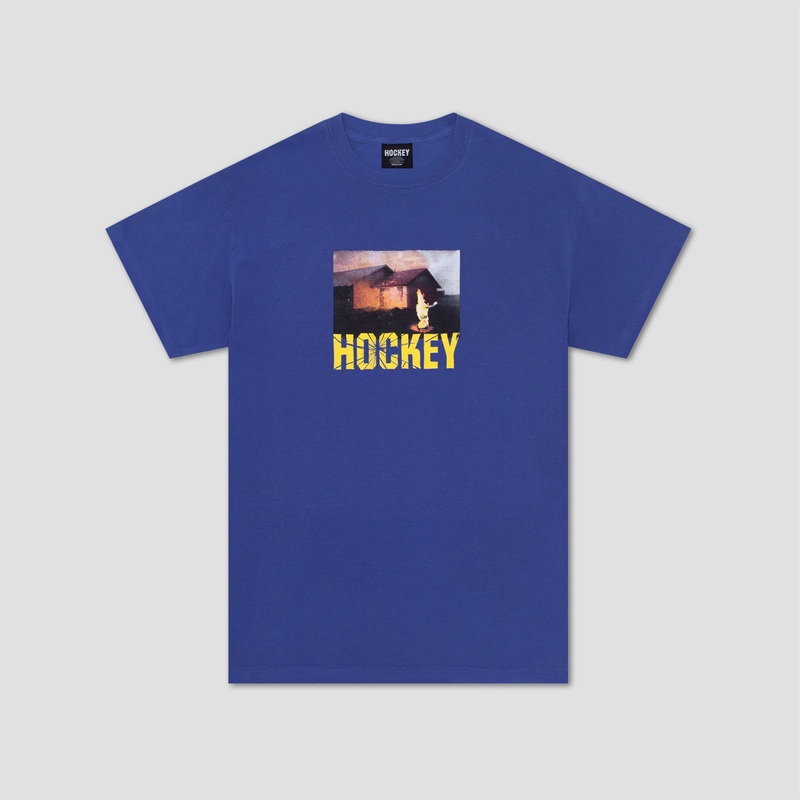 Hockey Windows Up T-Shirt True Blue Large