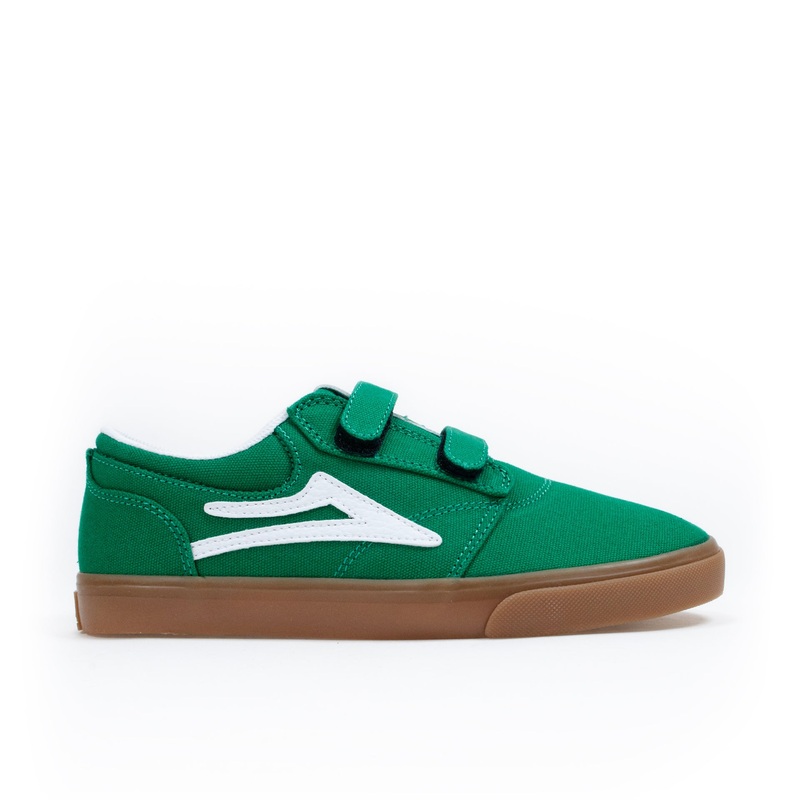 Lakai Griffin Kids Canvas Shoes – Green/ Gum Youth UK 1