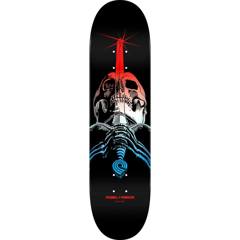 Powell Peralta Skull & Sword Skateboard Deck Blue Fade – Shape 246 – 9 x 32.95