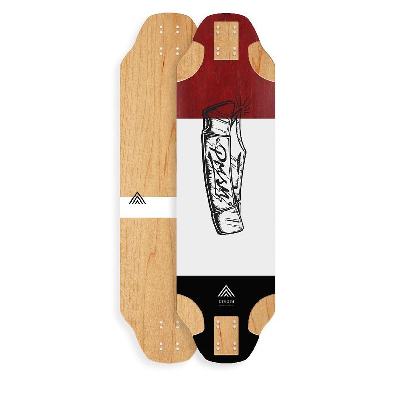 Prism Origin V2 34.5″ Downhill Freeride Cruiser Deck Deck