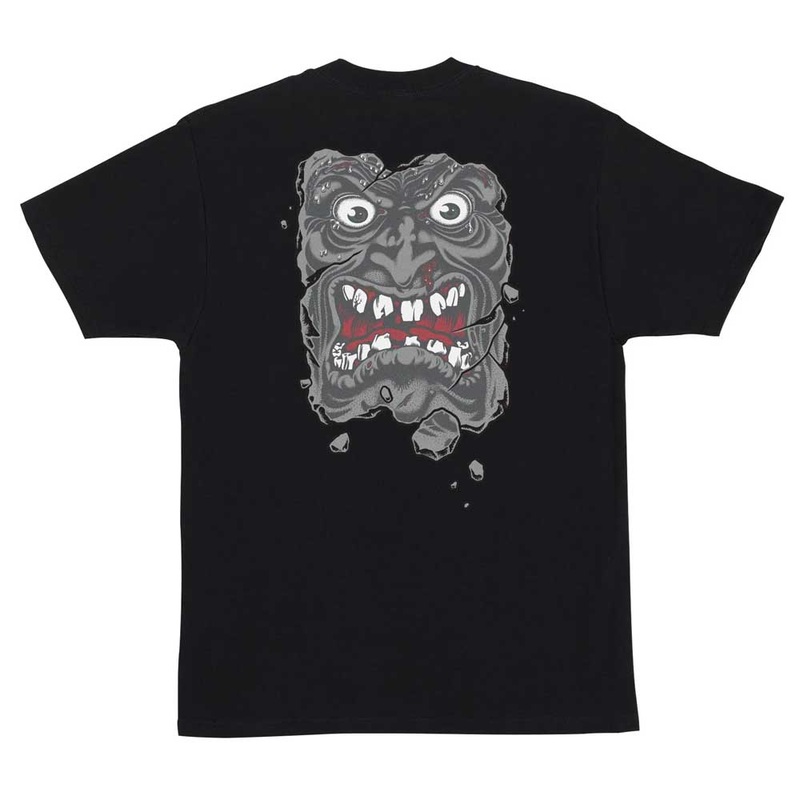 Santa Cruz Roskopp Destruct Face Heavyweight Short Sleeve T-Shirt Medium Black