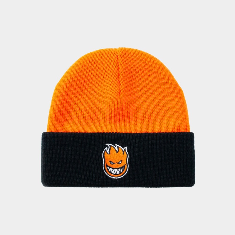 Spitfire Cuff Beanie Bighead Fill – Black/ Orange