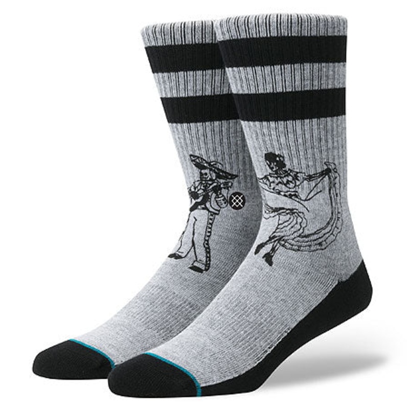 Stance Flamencos Crew Socks Grey Large